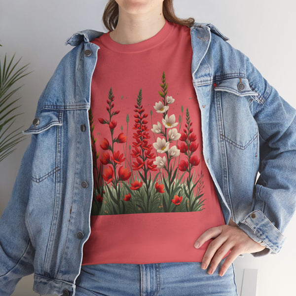 Wildflowers, Graphic T-Shirts for Women, Floral Shirt, Womens Short Sleeve, Ladies Graphic Tees #5122TTS