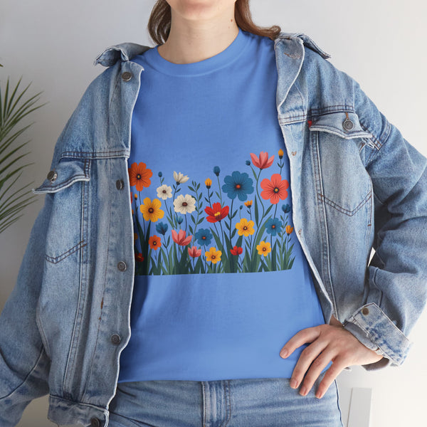 Wildflowers, Graphic T-Shirts for Women, Floral Shirt, Womens Short Sleeve, Ladies Graphic Tees #5112TTS