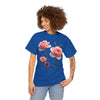 Wildflowers and Pink Roses, Graphic T-Shirts for Women, Floral Shirt, Womens Short Sleeve, Ladies Graphic Tees #5019TTS