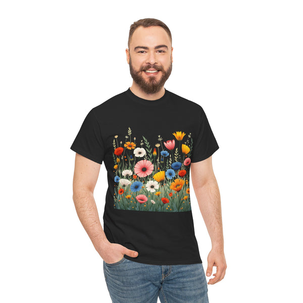 Wildflowers, Graphic T-Shirts for Women, Floral Shirt, Womens Short Sleeve, Ladies Graphic Tees #5108TTS