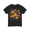 Wildflowers and Pink & Yellow Roses, Graphic T-Shirts for Women, Floral Shirt, Womens Short Sleeve, Ladies Graphic Tees #5139TTS
