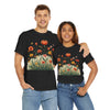 Wildflowers and Orange Roses, Graphic T-Shirts for Women, Floral Shirt, Womens Short Sleeve, Ladies Graphic Tees #5047TTS