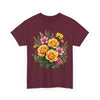 Wildflowers and Yellow Roses, Graphic T-Shirts for Women, Floral Shirt, Womens Short Sleeve, Ladies Graphic Tees #5135TTS