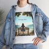 My Happy Place, Woman on Bench, Looking at Waves,  Safe Place T-Shirt, Finding My Happy Place Top, Ocean Waves,  #5003STS
