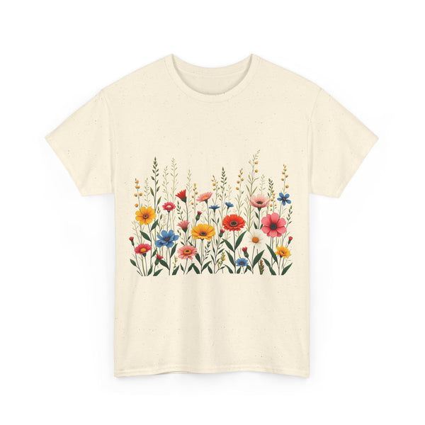 Wildflowers, Graphic T-Shirts for Women, Floral Shirt, Womens Short Sleeve, Ladies Graphic Tees #5113TTS