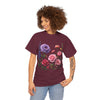 Wildflowers and Pink/Violet Roses, Graphic T-Shirts for Women, Floral Shirt, Womens Short Sleeve, Ladies Graphic Tees #5100TTS