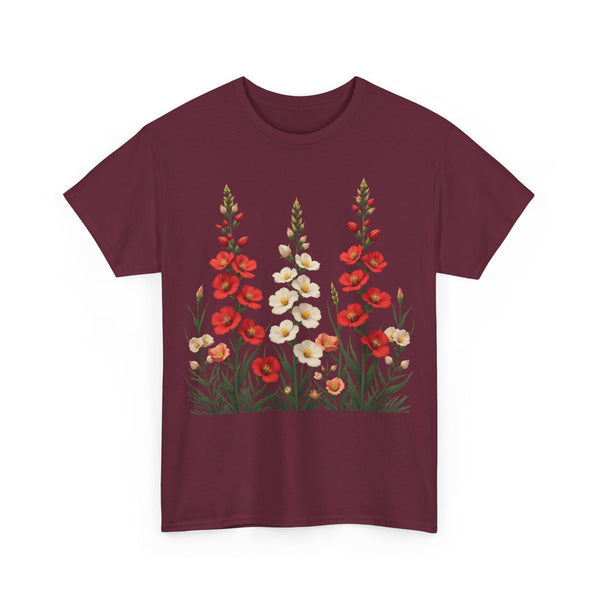 Wildflowers, Graphic T-Shirts for Women, Floral Shirt, Womens Short Sleeve, Ladies Graphic Tees #5123TTS