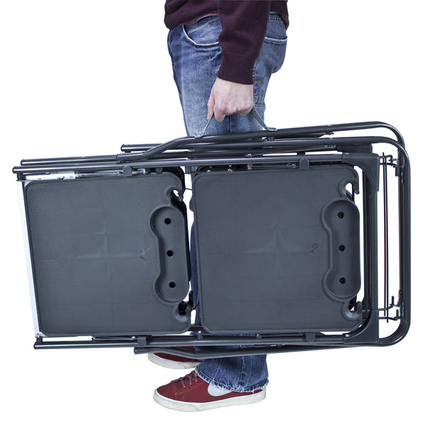 GCI OUTDOOR Slim-Fold Cook Station | Portable Folding Kitchen Table with a Heat Resistant Tabletop, 4 Side Tables & Storage Rack, Perfect for Picnics & Camping Trips