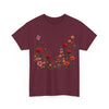Wildflowers and Red Roses, Graphic T-Shirts for Women, Floral Shirt, Womens Short Sleeve, Ladies Graphic Tees #5033TTS