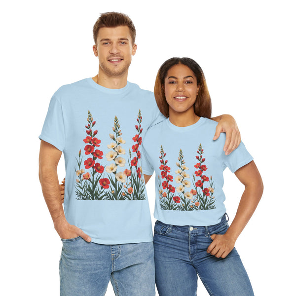 Wildflowers, Graphic T-Shirts for Women, Floral Shirt, Womens Short Sleeve, Ladies Graphic Tees #5123TTS