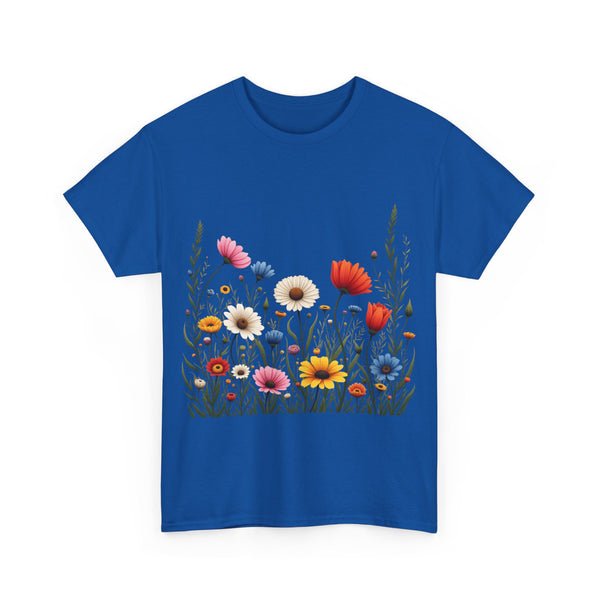 Wildflowers, Graphic T-Shirts for Women, Floral Shirt, Womens Short Sleeve, Ladies Graphic Tees #5109TTS