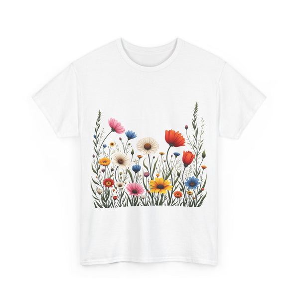 Wildflowers, Graphic T-Shirts for Women, Floral Shirt, Womens Short Sleeve, Ladies Graphic Tees #5109TTS