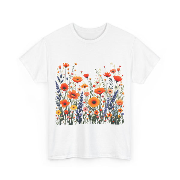 Wildflowers, Graphic T-Shirts for Women, Floral Shirt, Womens Short Sleeve, Ladies Graphic Tees #5105TTS