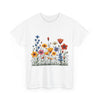 Wildflowers, Graphic T-Shirts for Women, Floral Shirt, Womens Short Sleeve, Ladies Graphic Tees #5116TTS