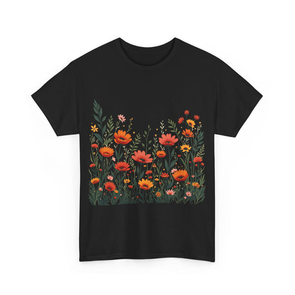 Wildflowers, Graphic T-Shirts for Women, Floral Shirt, Womens Short Sleeve, Ladies Graphic Tees #5102TTS