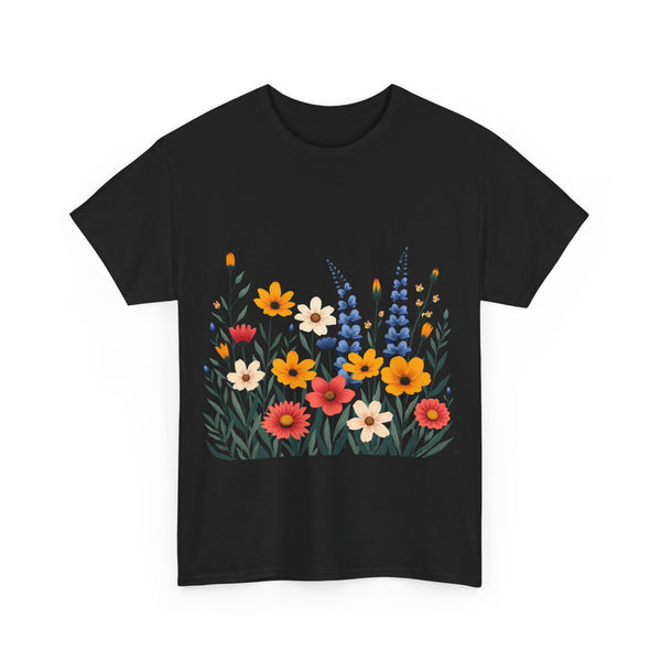 Wildflowers, Graphic T-Shirts for Women, Floral Shirt, Womens Short Sleeve, Ladies Graphic Tees #5111TTS
