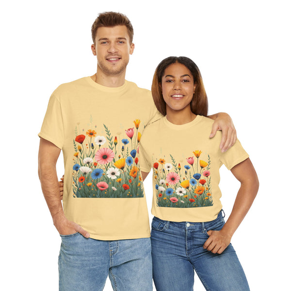 Wildflowers, Graphic T-Shirts for Women, Floral Shirt, Womens Short Sleeve, Ladies Graphic Tees #5108TTS