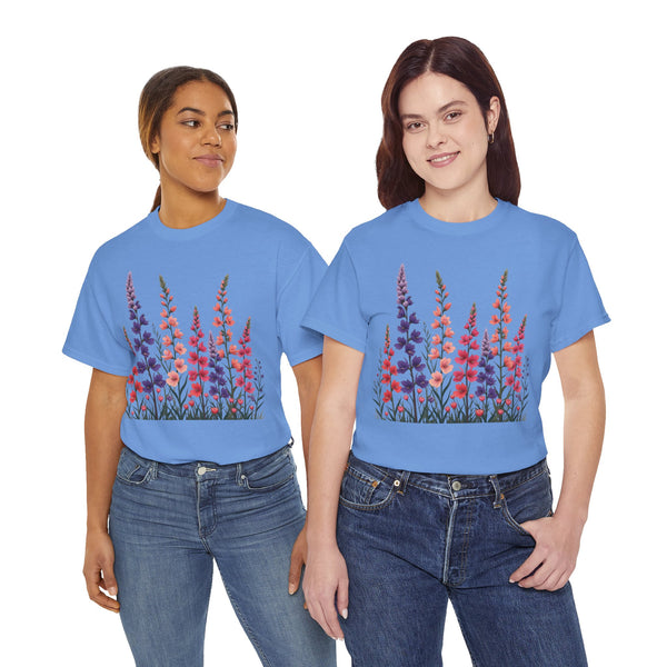 Wildflowers, Graphic T-Shirts for Women, Floral Shirt, Womens Short Sleeve, Ladies Graphic Tees #5118TTS