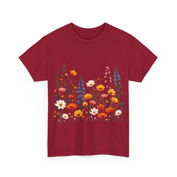 Wildflowers, Graphic T-Shirts for Women, Floral Shirt, Womens Short Sleeve, Ladies Graphic Tees #5110TTS