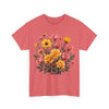 Wildflowers and Pink & Yellow Roses, Graphic T-Shirts for Women, Floral Shirt, Womens Short Sleeve, Ladies Graphic Tees #5139TTS
