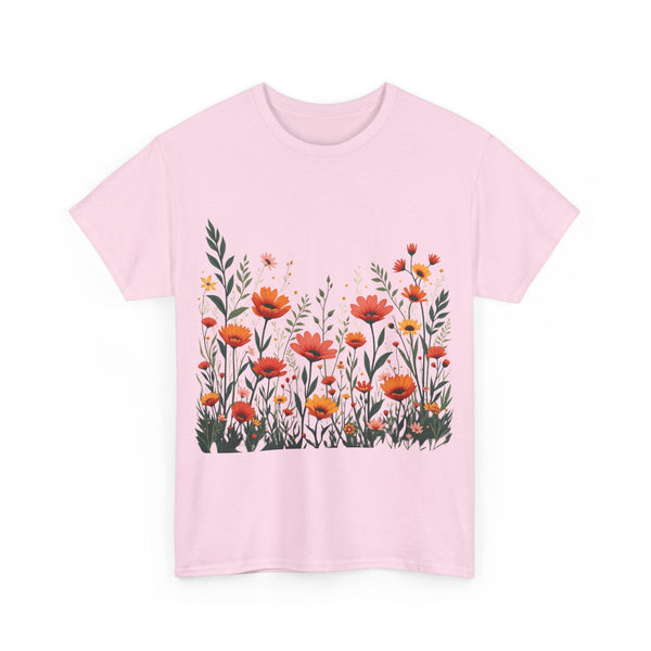 Wildflowers, Graphic T-Shirts for Women, Floral Shirt, Womens Short Sleeve, Ladies Graphic Tees #5102TTS