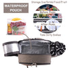 top view brown backpack picnic basket open and empty