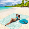 Large Picnic Blanket at Beach with Woman 