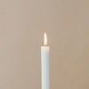 Single Taper Candle white with flame