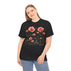 Wildflowers and Pink Roses, Graphic T-Shirts for Women, Floral Shirt, Womens Short Sleeve, Ladies Graphic Tees #5015TTS