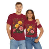 Wildflowers and Pink & Yellow Roses, Graphic T-Shirts for Women, Floral Shirt, Womens Short Sleeve, Ladies Graphic Tees #5149TTS