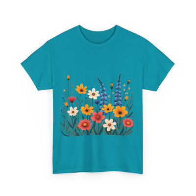 Wildflowers, Graphic T-Shirts for Women, Floral Shirt, Womens Short Sleeve, Ladies Graphic Tees #5111TTS