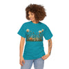Wildflowers and White Roses, Graphic T-Shirts for Women, Floral Shirt, Womens Short Sleeve, Ladies Graphic Tees #5039TTS