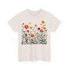 Wildflowers and Pink Roses, Graphic T-Shirts for Women, Floral Shirt, Womens Short Sleeve, Ladies Graphic Tees #5023TTS