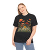 Wildflowers and Orange Roses, Graphic T-Shirts for Women, Floral Shirt, Womens Short Sleeve, Ladies Graphic Tees #5045TTS