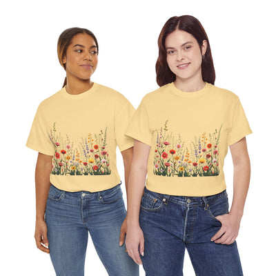 Wildflowers, Graphic T-Shirts for Women, Floral Shirt, Womens Short Sleeve, Ladies Graphic Tees #5104TTS
