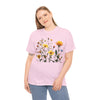 Wildflowers and a Yellow Rose, Graphic T-Shirts for Women, Floral Shirt, Womens Short Sleeve, Ladies Graphic Tees #5009TTS