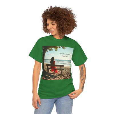 Have You Forgiven Your Ex?Woman on Bench Looking at Waves, Forgiving T-Shirt, Forgiveness, Relationship Healing Top #5002STS