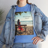 Have You Forgiven Your Ex?  Woman on Bench Looking at Waves, Forgiving T-Shirt, Forgiveness, Relationship Healing Top #5002STS