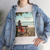 Have You Forgiven Your Ex?  Woman on Bench Looking at Waves, Forgiving T-Shirt, Forgiveness, Relationship Healing Top #5002STS