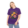 Wildflowers and Pink & Yellow Roses, Graphic T-Shirts for Women, Floral Shirt, Womens Short Sleeve, Ladies Graphic Tees #5149TTS