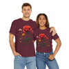 Wildflowers and a Red Rose, Graphic T-Shirts for Women, Floral Shirt, Womens Short Sleeve, Ladies Graphic Tees #5007TTS
