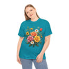 Wildflowers and Pink & Yellow Roses, Graphic T-Shirts for Women, Floral Shirt, Womens Short Sleeve, Ladies Graphic Tees #5144TTS