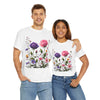 Wildflowers and Pink/Violet Roses, Graphic T-Shirts for Women, Floral Shirt, Womens Short Sleeve, Ladies Graphic Tees #5101TTS