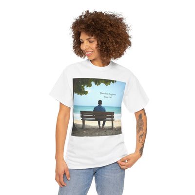Have You Forgiven Your Ex?Man on Bench Looking at Waves, Forgiving T-Shirt, Forgiveness, Relationship Healing Top #5005STS