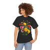 Wildflowers and Pink & Yellow Roses, Graphic T-Shirts for Women, Floral Shirt, Womens Short Sleeve, Ladies Graphic Tees #5138TTS