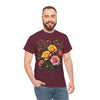 Wildflowers and Pink & Yellow Roses, Graphic T-Shirts for Women, Floral Shirt, Womens Short Sleeve, Ladies Graphic Tees #5149TTS