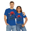 Wildflowers and a Red Rose, Graphic T-Shirts for Women, Floral Shirt, Womens Short Sleeve, Ladies Graphic Tees #5007TTS