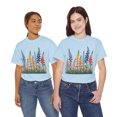 Wildflowers, Graphic T-Shirts for Women, Floral Shirt, Womens Short Sleeve, Ladies Graphic Tees #5120TTS