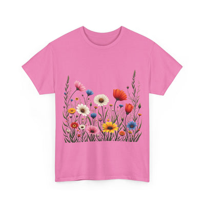Wildflowers, Graphic T-Shirts for Women, Floral Shirt, Womens Short Sleeve, Ladies Graphic Tees #5109TTS