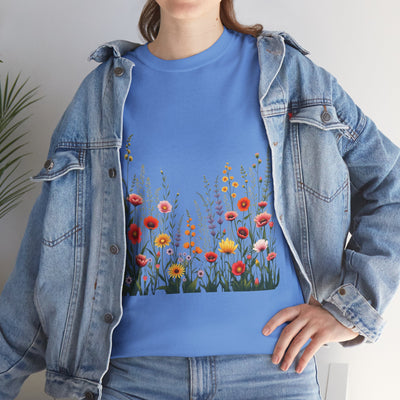 Wildflowers, Graphic T-Shirts for Women, Floral Shirt, Womens Short Sleeve, Ladies Graphic Tees #5104TTS